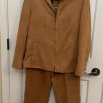 Worthington Vintage 2pc faux suede full zip pant suit size 12 Photo 0