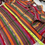 Chico's Design size 2 Colorful Striped Shirt Jacket button down Red Size L Photo 7