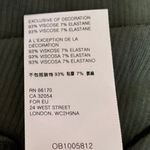 Free People Army Green Low Open Back Long Sleeve Shimmy Shake Blouse Top Size S Photo 4