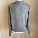 Silk Cashmere Moda International V Neck Collared Lightweight Shirt Gray Size M Photo 1