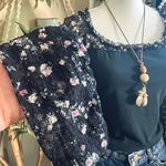 Free People New with tags  Josie Floral Lace Sleeve Ruched Side Top Photo 6