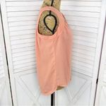 Naked Zebra ‎ Flowy V Neck Sleeveless Blouse Peach Orange Small Photo 2