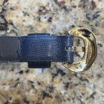 Liz Claiborne  Blue Lizard Embossed Genuine Leather Belt #2654 Womens Small VTG Photo 6