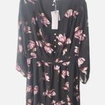 Daniel Rainn NWT  Long Sleeve Floral Dress Plus 1X Sheer Overlay Dark Cottagecore Photo 1
