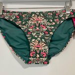Xhilaration Women’s Hipster Bikini Swim Bottom Pine Green Print NWT Photo 0