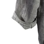 Eileen Fisher  Linen Blend Open Front Jacket Cardigan Gray Check S/P Neutral Photo 6