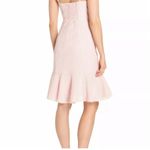 J.Crew  Soft Pink White Seersucker Ruffle Dress Size 8 Preppy Coastal Photo 2