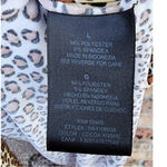 Norma Kamali Cocoa Animal Surplice Faux Wrap Stretch Jersey Dress Large Photo 4