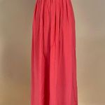Parker  Bayou Dragon Fruit Coral Strapless Silk Gown Maxi Dress Size S Photo 0