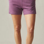 American Giant Women's Side Slit French Terry Short Size S Made in USA Purple Photo 0