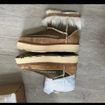 UGG Fluff Punk Shearling Leather Booties Boots Photo 6
