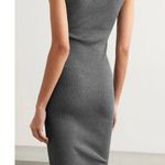 Alice + Olivia Brooklynne Ribbed Stretch Knit Turtleneck Midi Dress Grey Size XS Photo 2