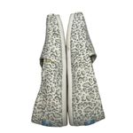 Toms Belmont Canvas Shoes Womens 8.5 White Gray Leopard Slip On Beach Casual Photo 4