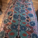 Anthropologie Kachel Silk Boho Shift Dress – Printed, Short Sleeve Photo 4