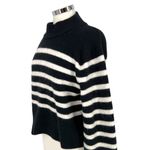 J.Crew  Striped Supersoft Sweater Textured Black White Size XS Photo 4