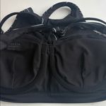 Athleta Chevron High Neck Bikini Top Black White Stripes 34DD New NWT Photo 4