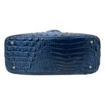 Brahmin Large Duxbury Satchel Bag Melbourne Blue Leather Croc Photo 4