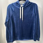 J.Crew Relaxed Jogger Set Royal Blue Velour Joggers and Hoodie Set Size Medium Photo 3
