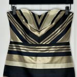 Ann Taylor Petite Striped Strapless Prom Party Dress Size 0P Photo 3