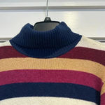 st. john's bay St. John’s Bay multicolored turtle neck sweater with side buttons size XS. Photo 3