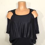 Charles Henry  black dress with drape bodice. New Photo 3