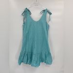 Amanda Uprichard Amanda‎ Uprichard teal gingham sleeveless dress size large Photo 2