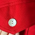 American Vintage Stonebridge USA Red Sleeveless Button Front Vest Small Textured Cotton Blend Photo 3