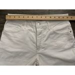 We The Free  People Womens Jeans Size 26 White Distressed Crop Button Pants Photo 3