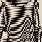 Calvin Klein  black and white striped bell sleeve shirt in xl Photo 0