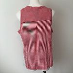 Jones New York NEW NWT  / JNY Red White 100% Cotton Stripe Sleeveless Tank Top S Photo 3
