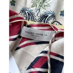 Golden Goose  Bandana Print Slip Dress Sz 36 Cream Red Yellow Handkerchief RARE Photo 4
