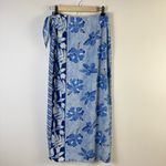 Jams World Tahiti Sarong Skirt Small W812-TAHI Blue Floral Rayon Wrap Hawaii Photo 5