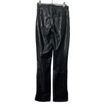 Abercrombie & Fitch 90s Straight Pants Vegan Leather Women’s Size 25 Black Photo 4