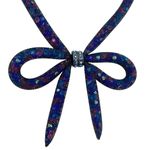 Betsey Johnson  Dark Shadows Blue Mesh Bow Necklace Photo 1