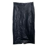 ZARA 2398/233/800 Black Faux Leather MIDI Pencil Skirt Size XS Photo 3