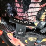 Torrid  Plus Size‎ 3X Top Rayon Crepe Smocked Cold Shoulder Floral Black Boho 299 Photo 10