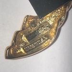 Piscitelli Brand Signed Gold Tone Twisted Dangling Rhinestone Vintage Earrings Photo 6