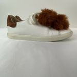 Topshop Womens Classic‎ Low Top White Pom Pom Sneakers Size 9.5 Brown Photo 4