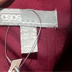 ASOS  design fuller bust lace and pleat bardot burgundy dress size 4 nwt Photo 8