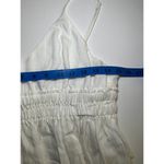 Shinestar White Rayon Gauze Shirred Peplum Tank Top Large Adjustable Straps‎ Photo 6