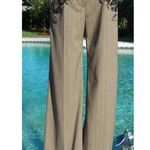 Cache  Luxe Elaborate Embellished Lined Pant New Brown Oatmeal Metallic $228 NWT Photo 9