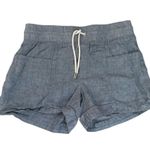 Athleta Cabo Linen 4” Pull On Beachy Short in Chambray Blue | 6 Photo 1