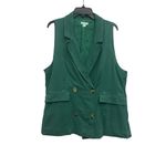 Sundance Callisto Vest Size XL Green Double Breasted Collared Photo 1