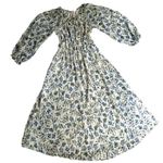 SPRING Cottage Core Ocean Long Flowy Green/Blue Floral Sheer Dress Women’s 4 MNG Green Photo 2