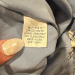 Amanda Uprichard  JACQUARD GRECIAN BLUE SILVER METALLIC THRED CUTOUT BACK DRESS S Photo 7