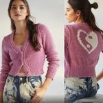 Anthropologie Pilcro Icon Heart Yin Yang Cardigan Photo 1