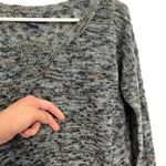 American Eagle  Fireside Marled Sweater Blue Navy Blue Gold Metallic Cotton Small Photo 9