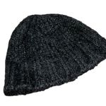 Black Knit Beanie Hat Women’s One Size Accessory Sparkly Details Fuzzy Design! Photo 3