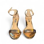 INC International Concepts Women’s Gold metallic block heel sandals Sz 8.5 Photo 2
