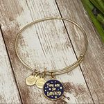 ALEX AND ANI “So Loved” Harry Potter & the Deathly Hallows Bangle Bracelet Photo 8